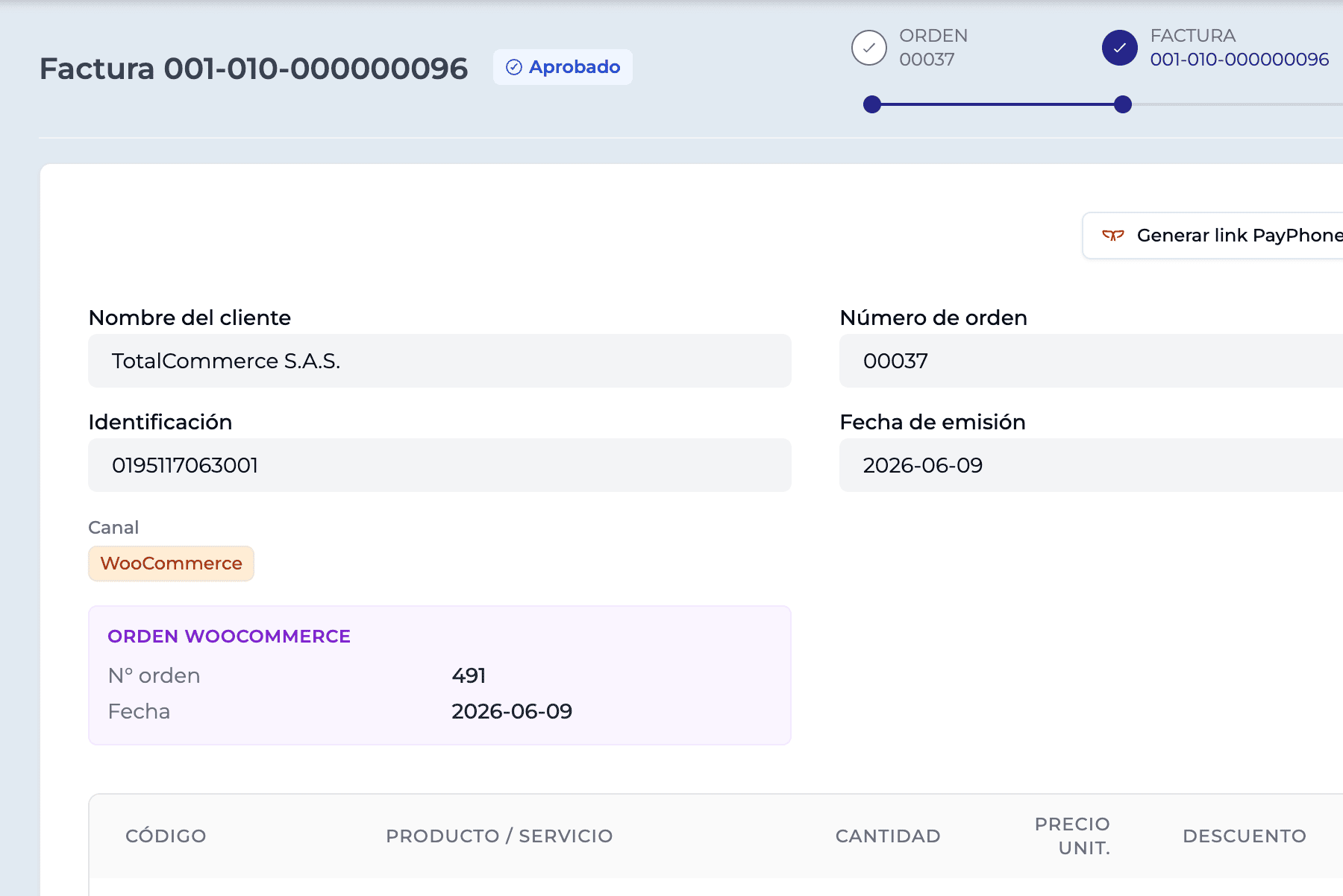 Integración con WordPress - WooCommerce